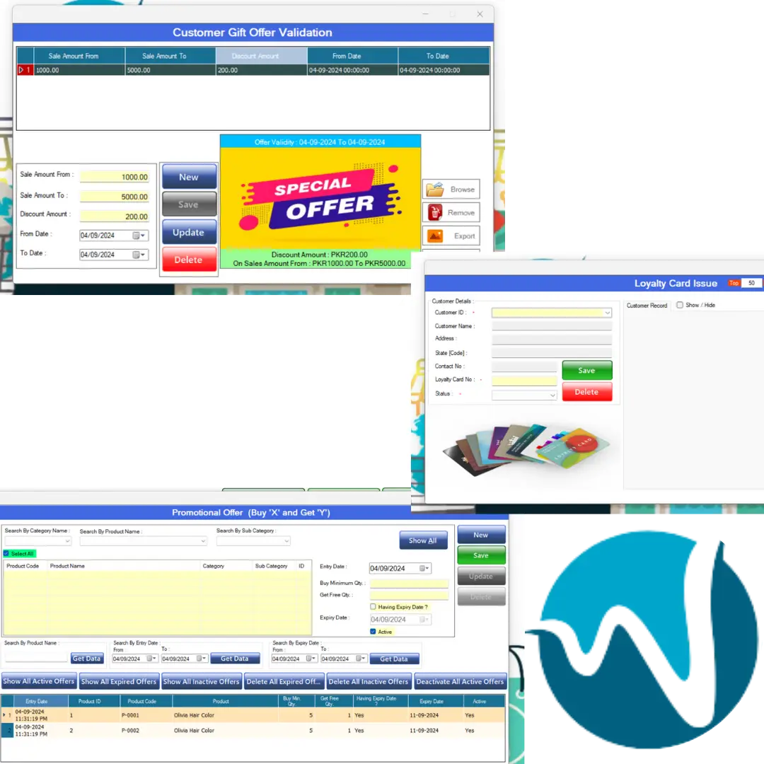 Promotion and Discounts feature in weblonix pos billing software